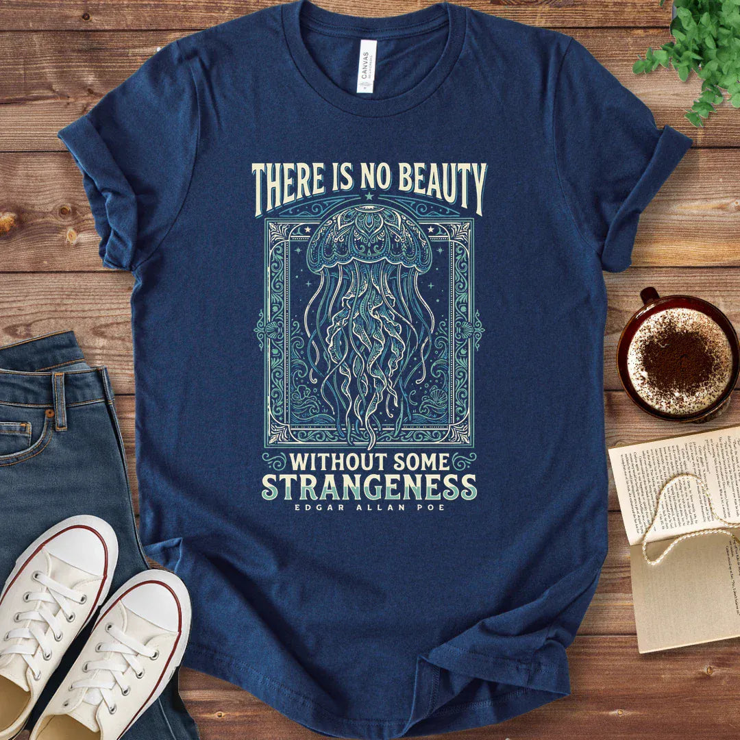 T-Shirt Navy / S Poe Beauty Quote Shirt