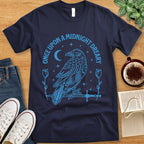 T-Shirt Navy / S Raven Edgar Allan Poe Shirt - Midnight Dreary