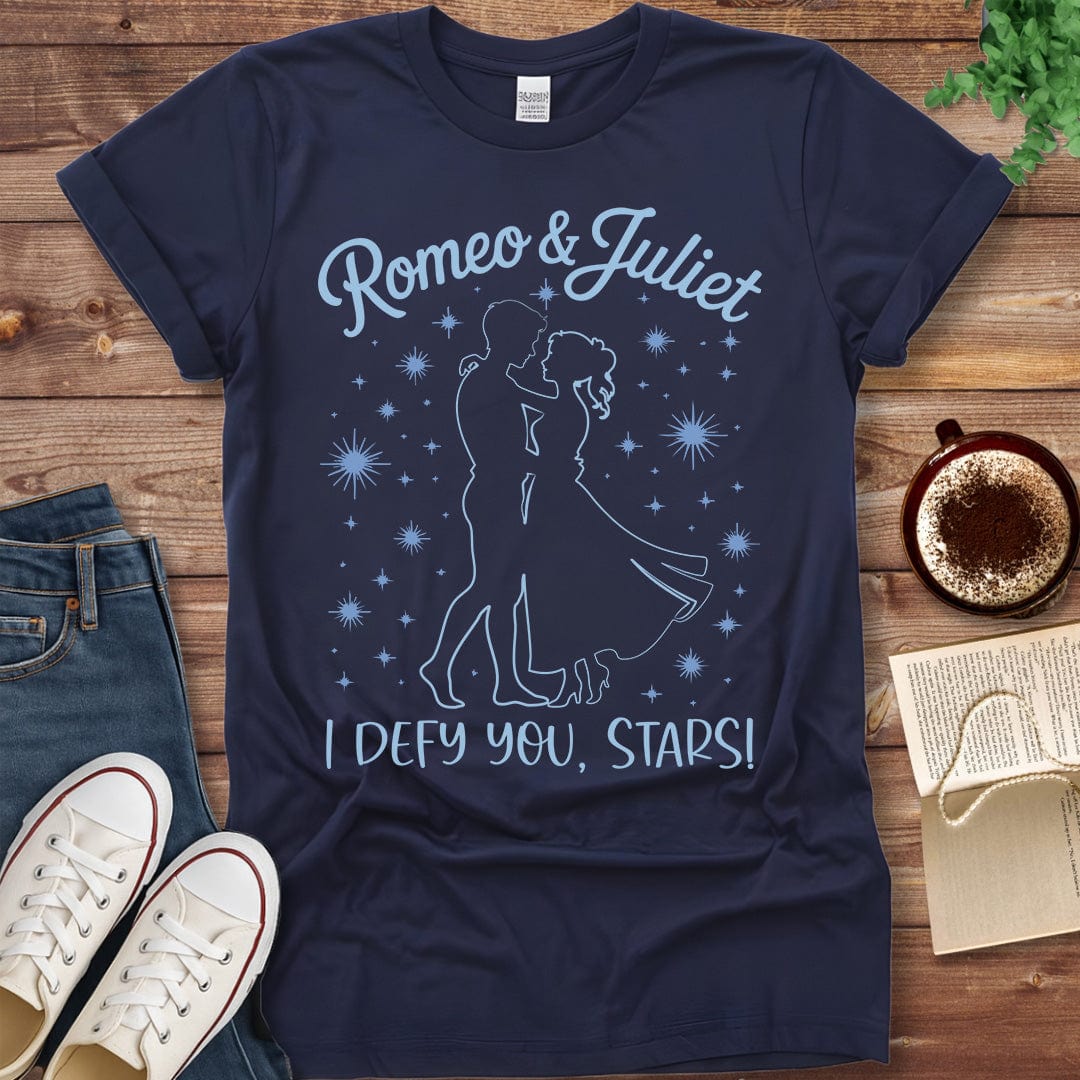Printful T-shirt Navy / S Romeo and Juliet Shirt – I Defy You Stars