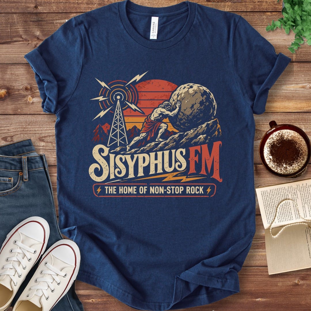 T-Shirt Navy / S Sisyphus FM Non-Stop Rock T-Shirt