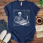T-Shirt Navy / S Skeleton Library Shirt
