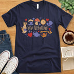 T-Shirt Navy / S We're All Mad Here Alice In Wonderland Shirt