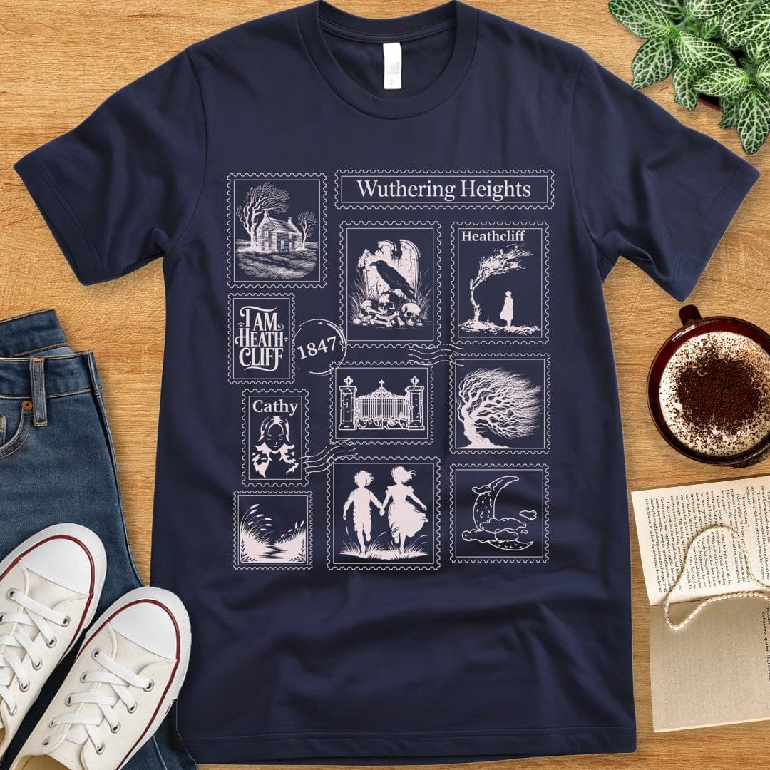 T-Shirt Navy / S Wuthering Heights Stamps T-shirt