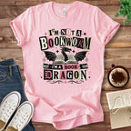T-Shirt Pink / S Book Dragon Retro Collage T-Shirt