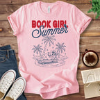 T-Shirt Pink / S Book Girl Summer T-Shirt