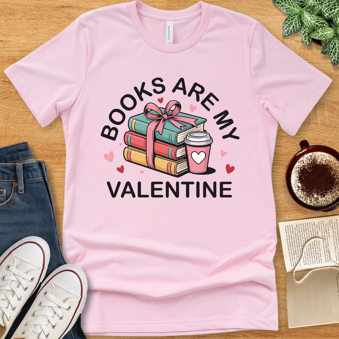 T-Shirt Pink / S Books Valentine T-shirt