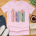T-Shirt Pink / S Jane Austen Bookshelf T-shirt