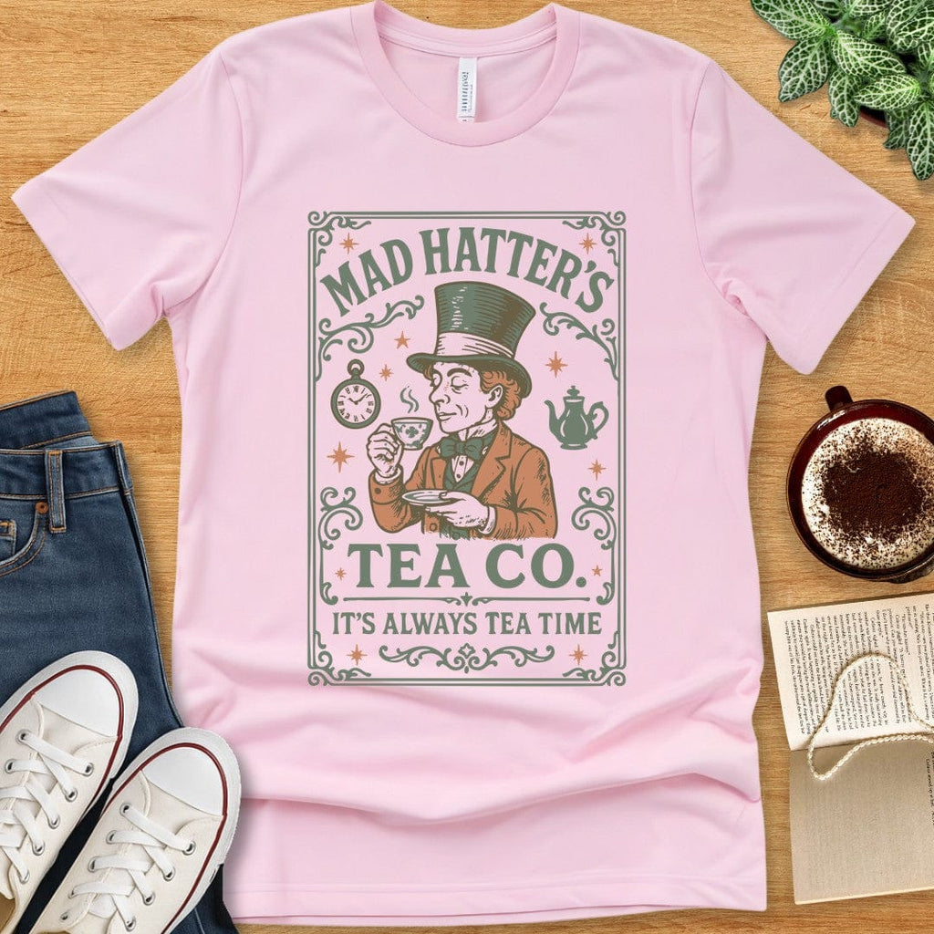T-Shirt Pink / S Mad Hatter Shirt - Alice in Wonderland
