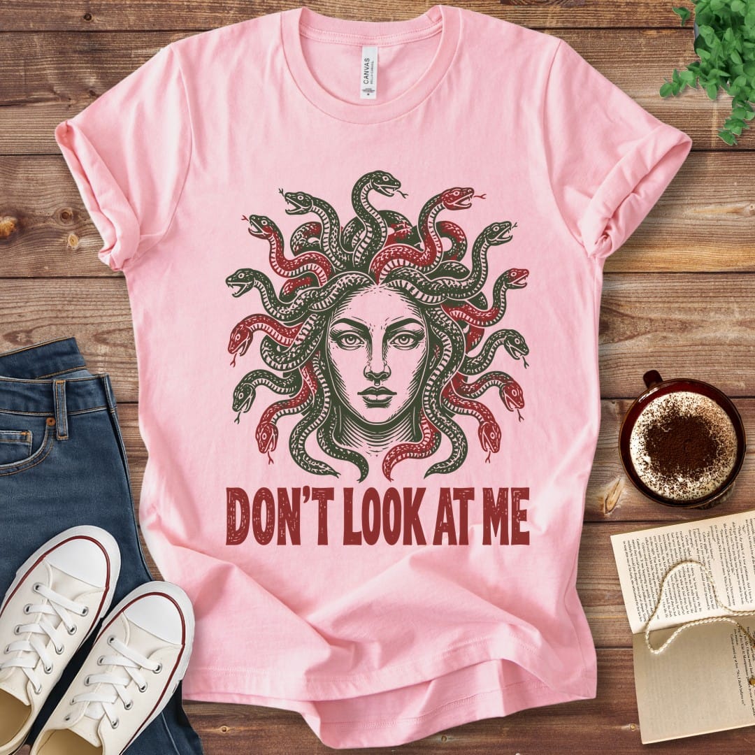 T-Shirt Pink / S Medusa Don't Look at Me T-Shirt