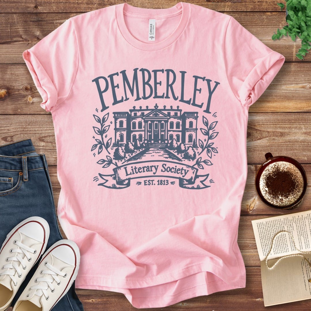 T-Shirt Pink / S Pemberley Literary Society T-Shirt