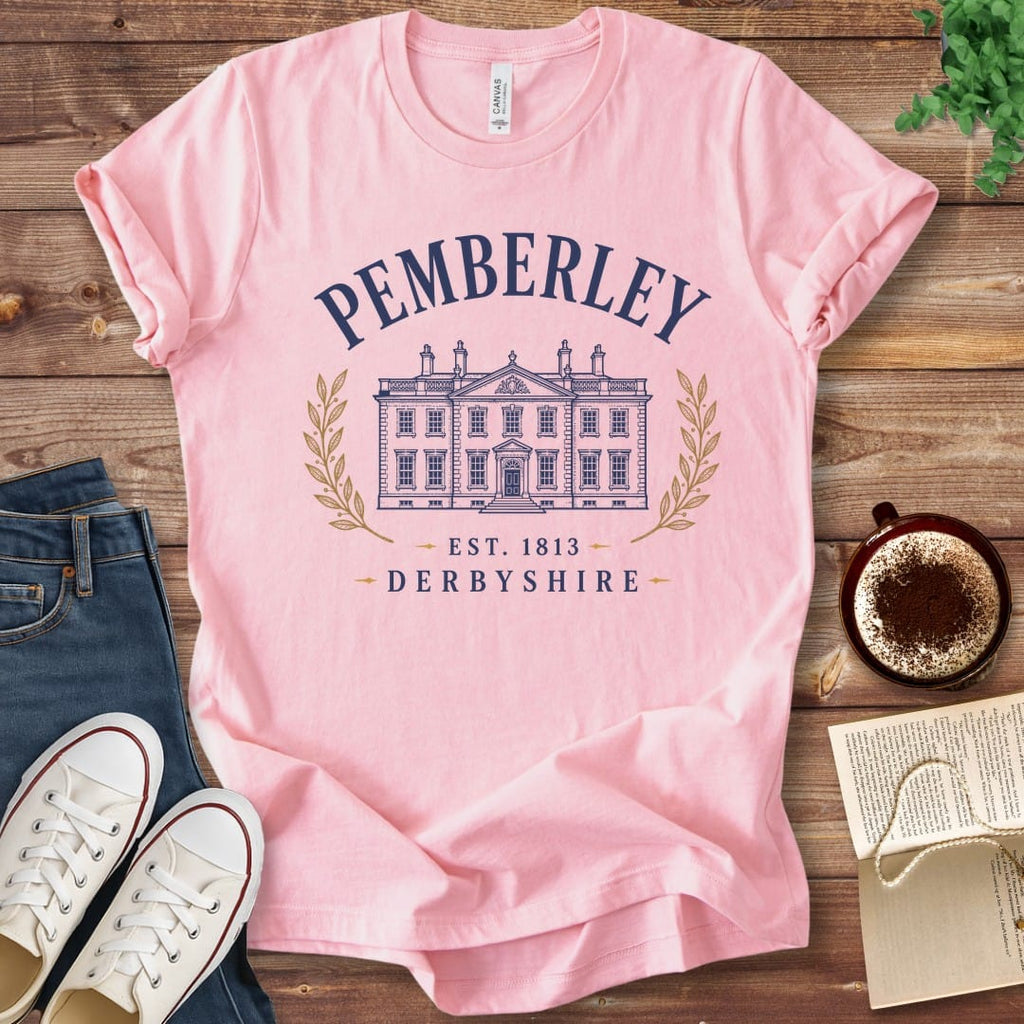 T-Shirt Pink / S Pemberley Pride & Prejudice T-Shirt