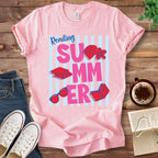 T-Shirt Pink / S Reading Summer Stripes T-Shirt