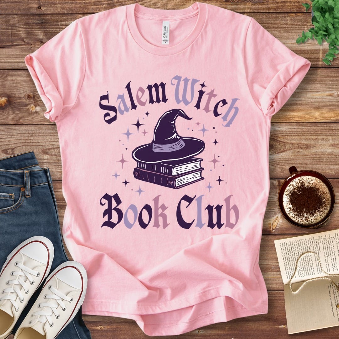 T-Shirt Pink / S Salem Witch Book Club T-Shirt