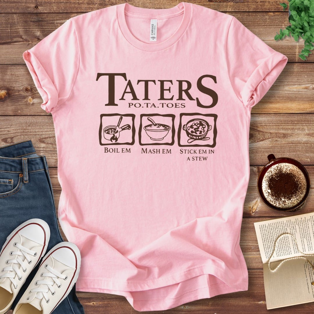 T-Shirt Pink / S Taters T-Shirt