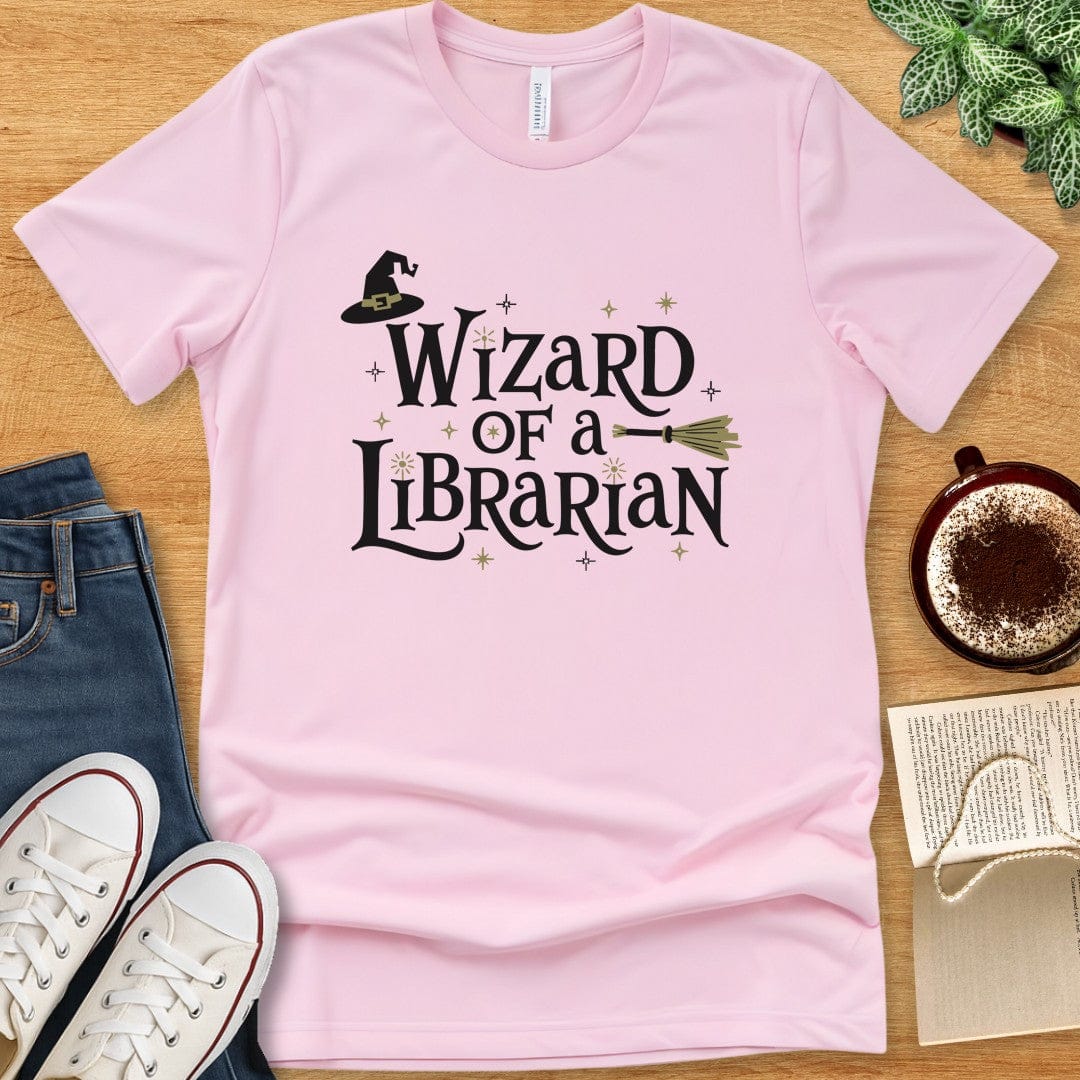 T-Shirt Pink / S Wizard of a Librarian T-shirt