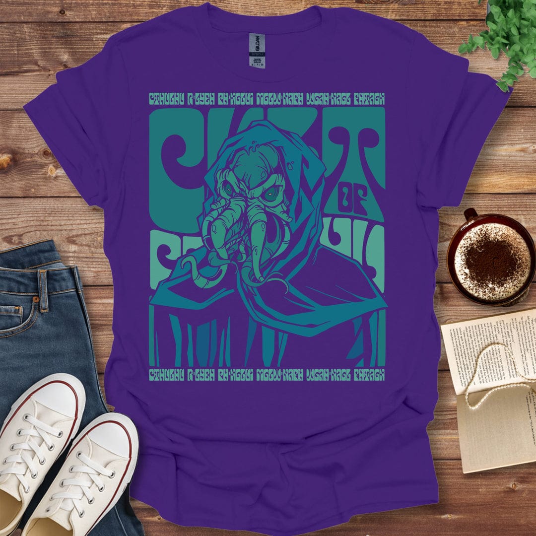 Printful T-shirt Purple / S Cult of Cthulhu Shirt