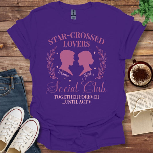 Printful T-shirt Purple / S Romeo & Juliet Shirt - Star Crossed Lovers Social Club
