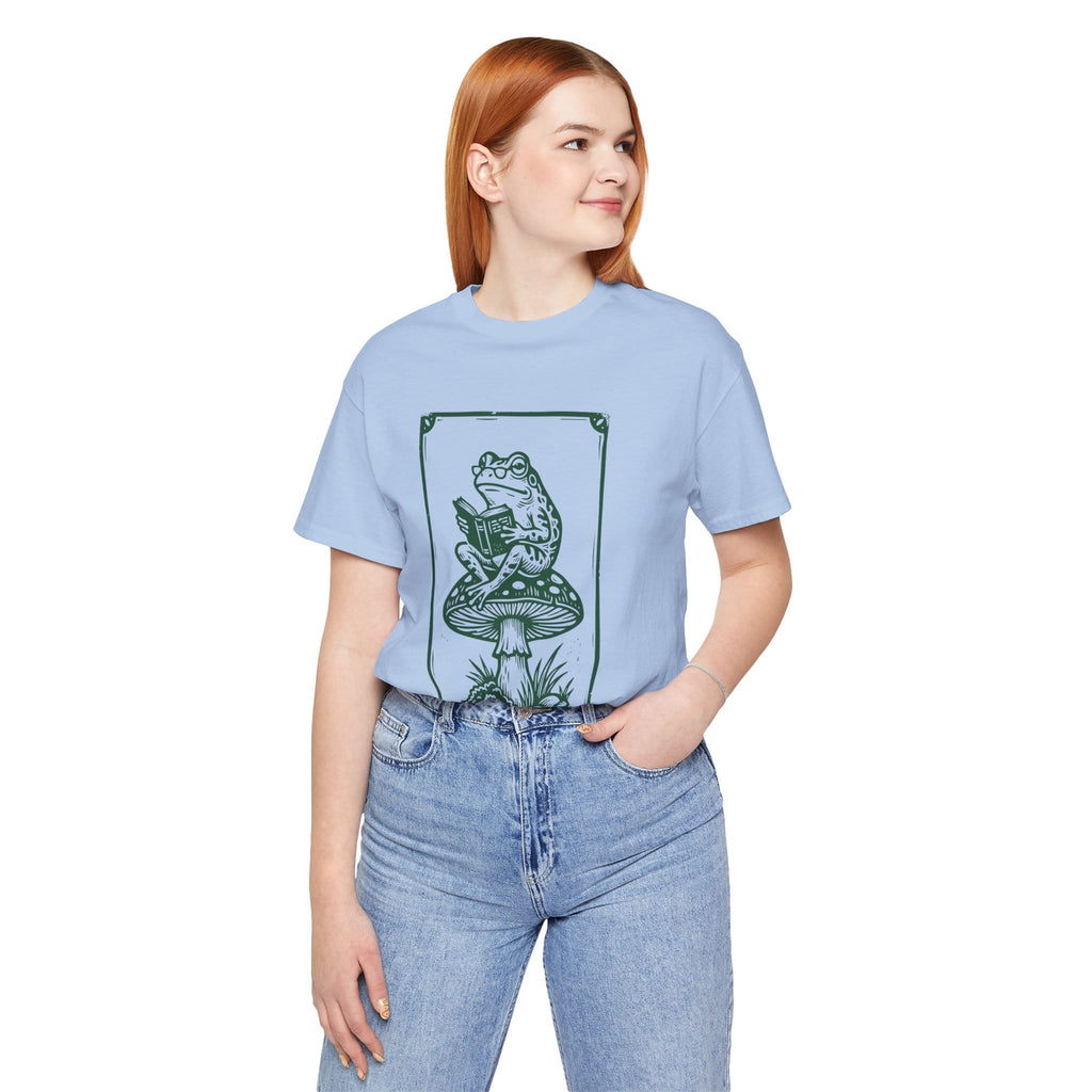 T-Shirt Reading Frog Book Lover Shirt
