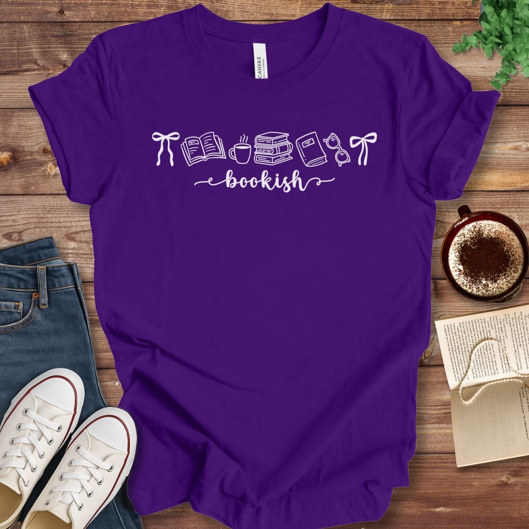 T-Shirt S / Team Purple Bookish Doodle T-shirt