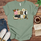 T-Shirt Sage / S Book Nerd Collage Shirt