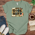 T-Shirt Sage / S Book Nerd Scrapbook Shirt