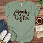 T-Shirt Sage / S Books and Coffee T-Shirt