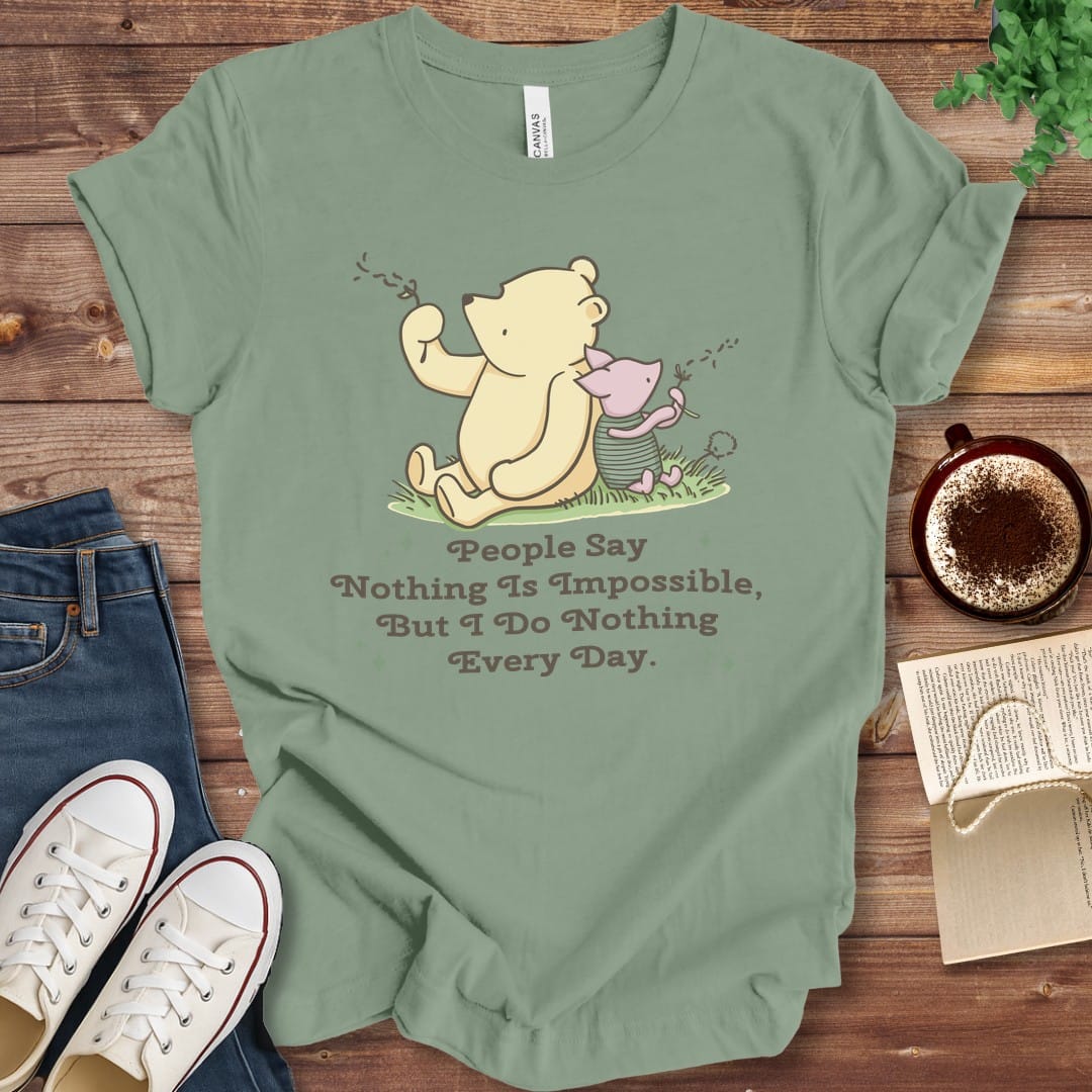 T-Shirt Sage / S I Do Nothing Every Day Winnie the Pooh T-Shirt