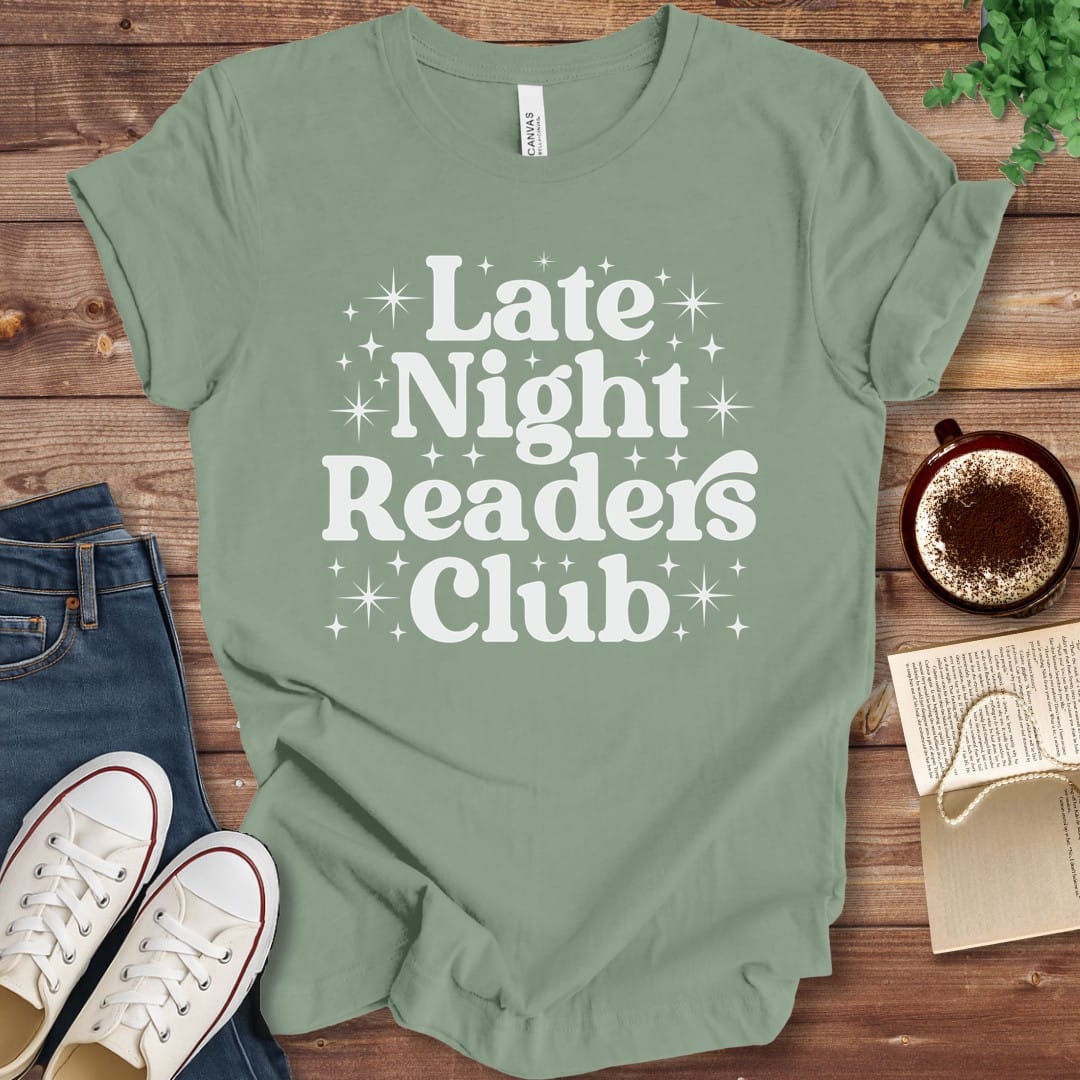 T-Shirt Sage / S Late Night Readers Club T-Shirt