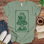 T-Shirt Sage / S Reading Frog Book Lover Shirt