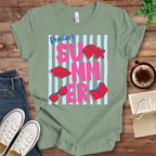 T-Shirt Sage / S Reading Summer Stripes T-Shirt