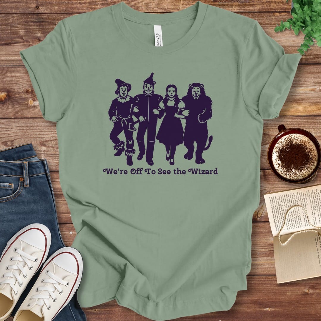 T-Shirt Sage / S We're Off To See the Wizard Characters T-Shirt