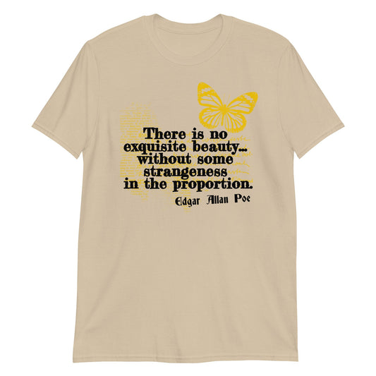 Printful T-shirt Sand / S Edgar Allan Poe Shirt - Quote About Beauty