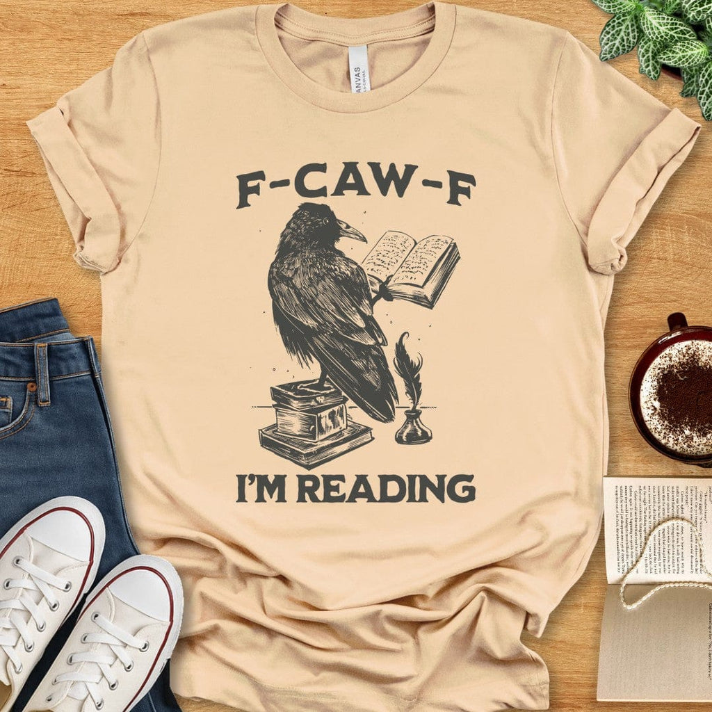 T-Shirt Soft Cream / S F-Caw-F I'm Reading T-shirt