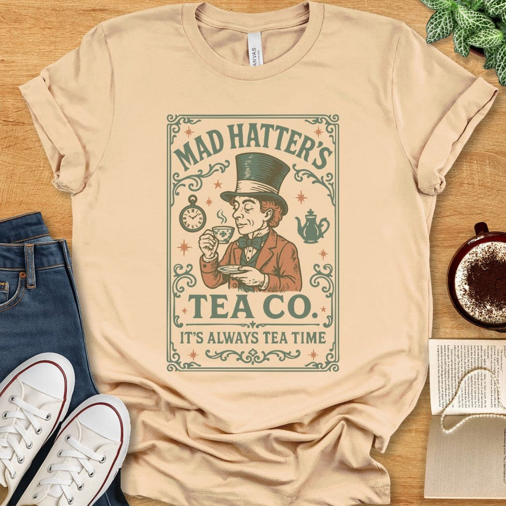 T-Shirt Soft Cream / S Mad Hatter Shirt - Alice in Wonderland