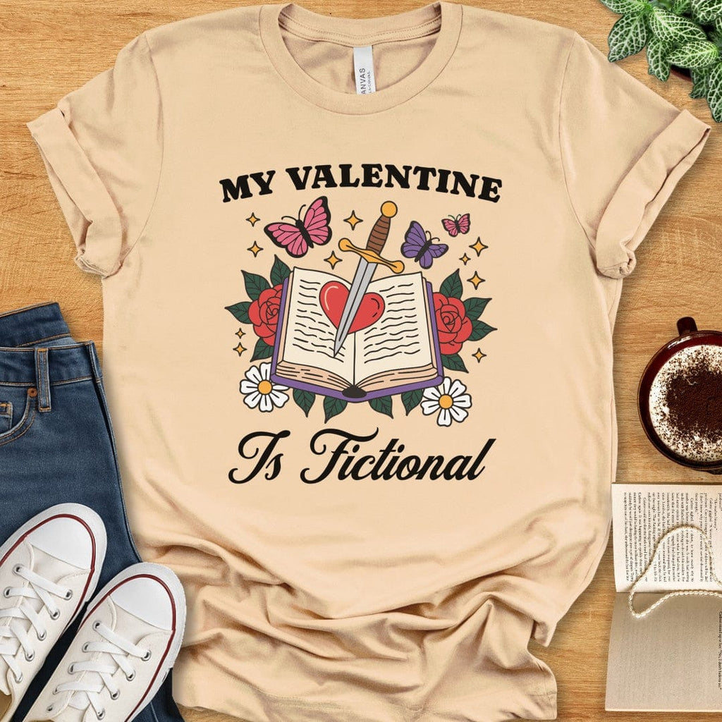 T-Shirt Soft Cream / S My Valentine Is Fictional T-shirt