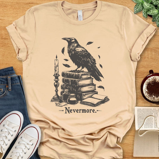 T-Shirt Soft Cream / S The Raven Nevermore Shirt