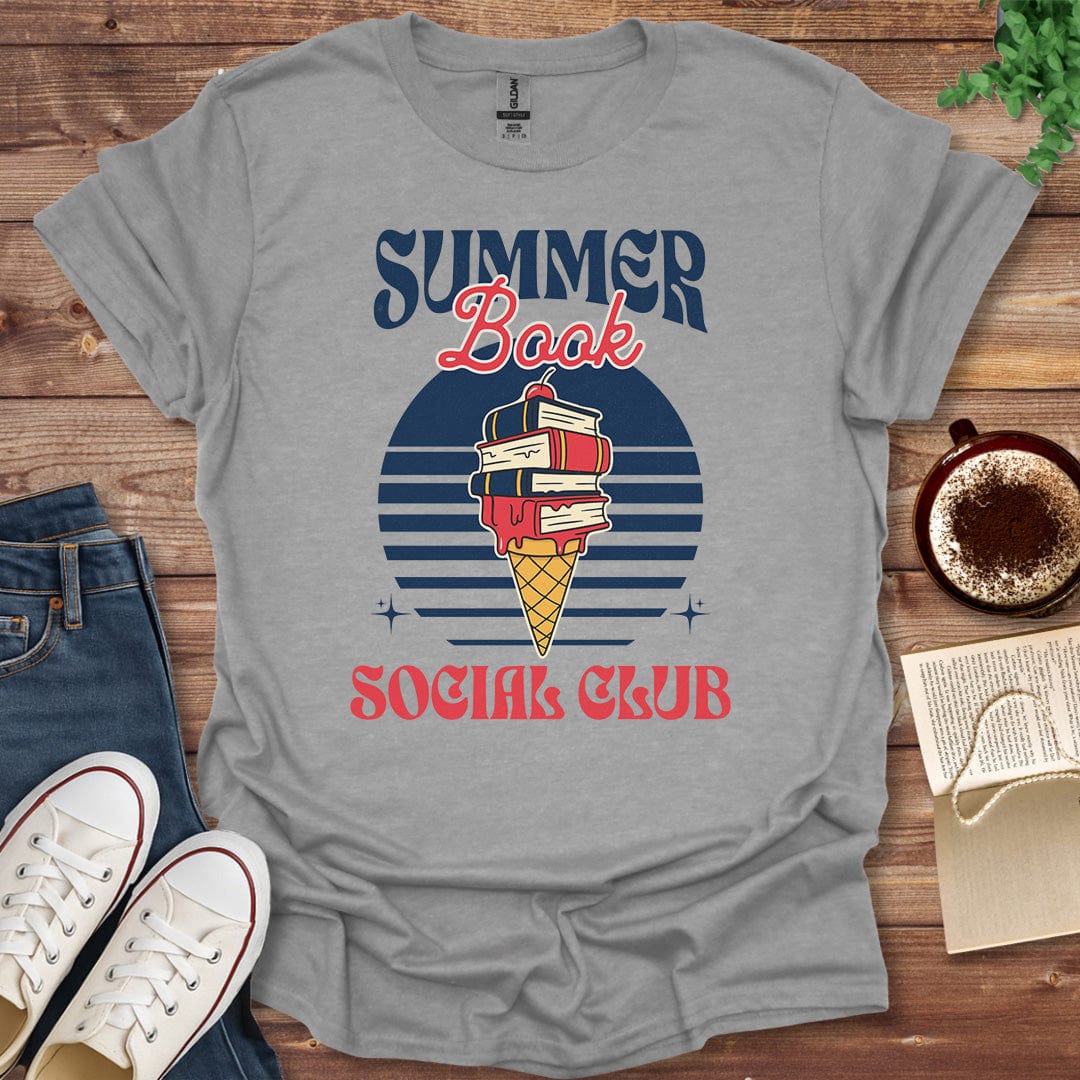 Printful T-shirt Sport Grey / S Summer Book Social Club Shirt