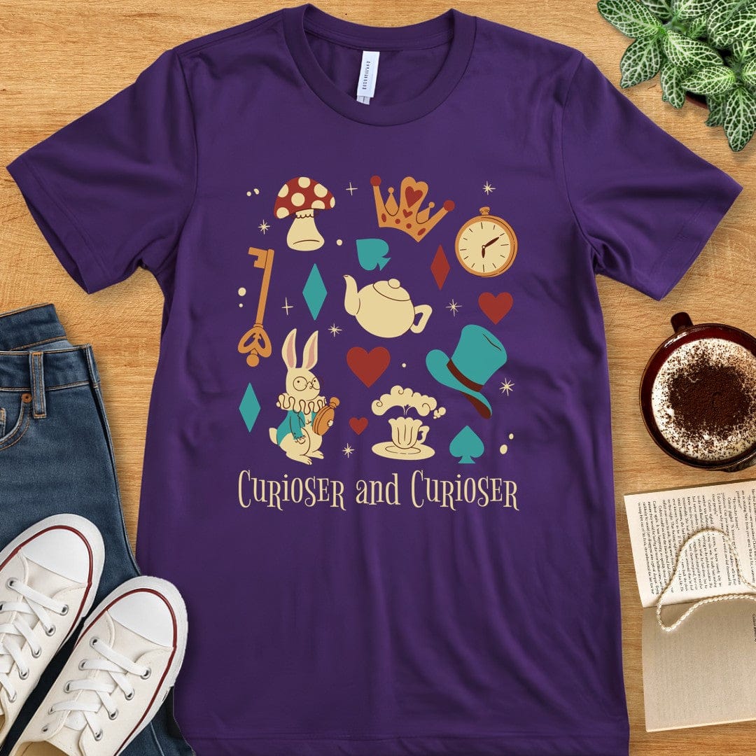 T-Shirt Team Purple / S Alice In Wonderland Curiouser and Curiouser Inspired T-Shirt