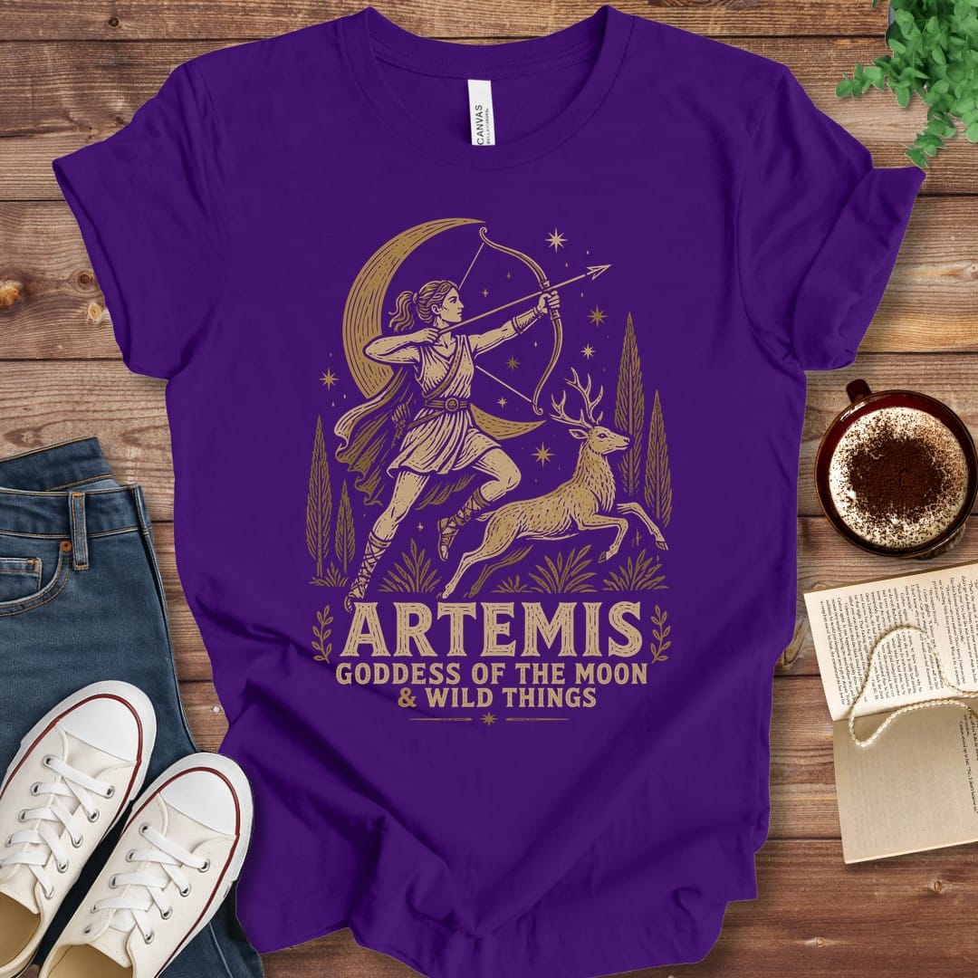 T-Shirt Team Purple / S Artemis Goddess of the Moon and Wild Things T-Shirt
