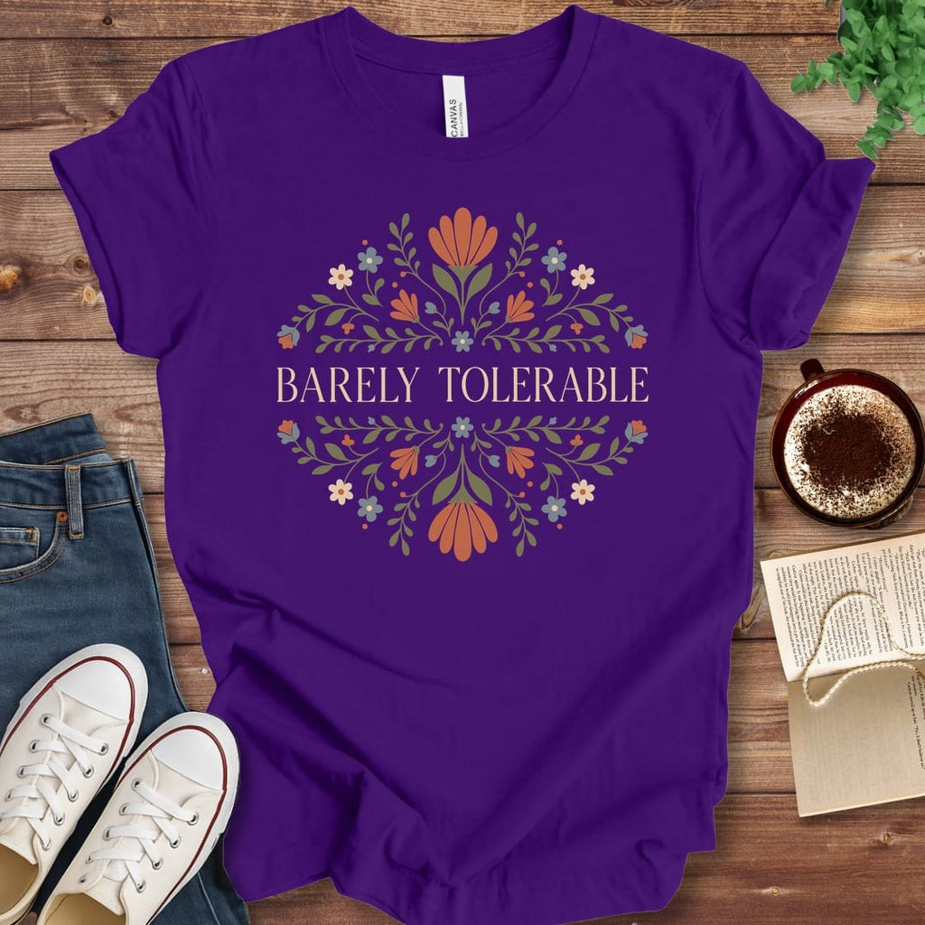 T-Shirt Team Purple / S Barely Tolerable Pride and Prejudice T-Shirt