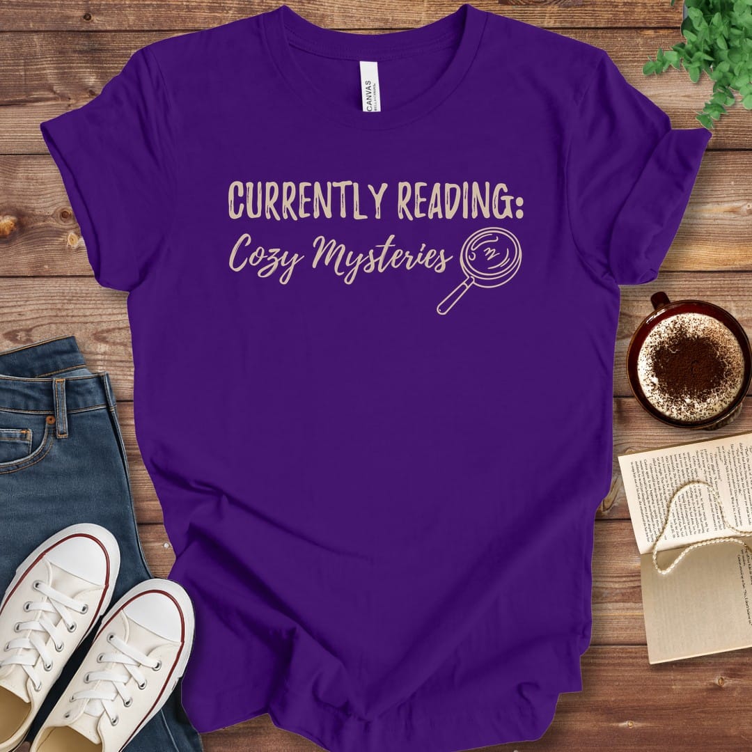 T-Shirt Team Purple / S Currently Reading Cozy Mysteries T-Shirt