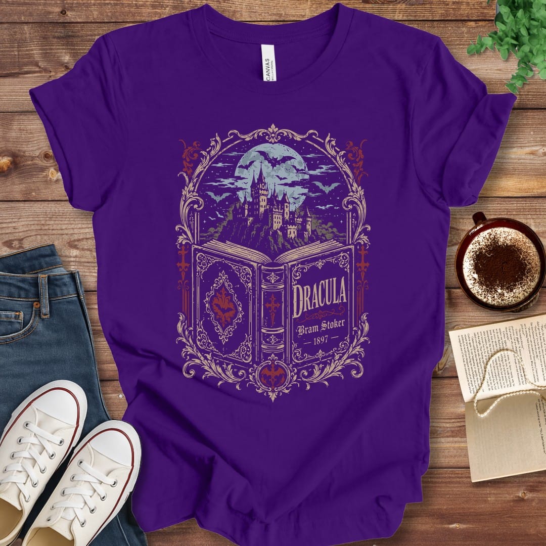T-Shirt Team Purple / S Dracula Bram Stoker Vintage Book T-Shirt