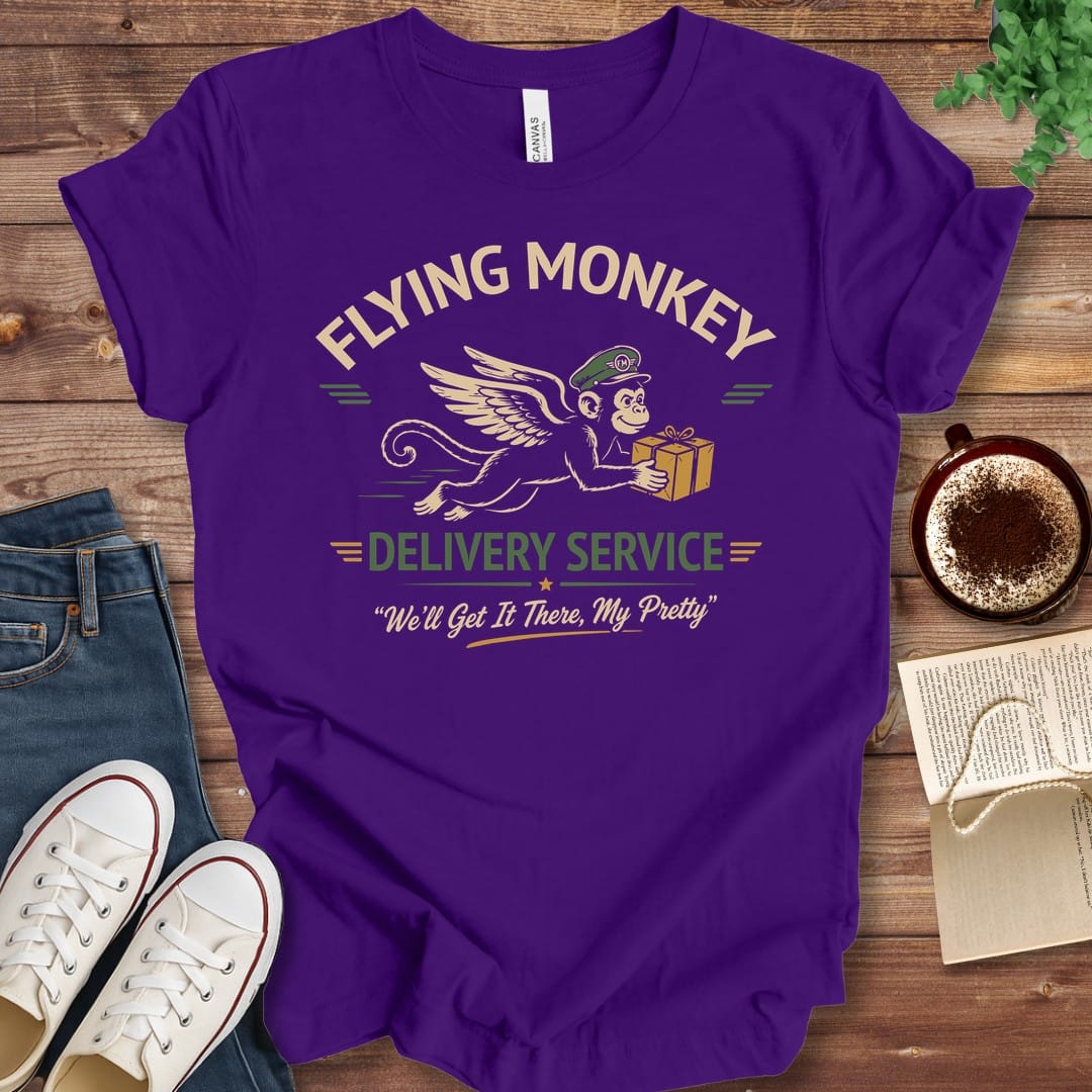 T-Shirt Team Purple / S Flying Monkey Delivery Service Wizard of Oz T-Shirt