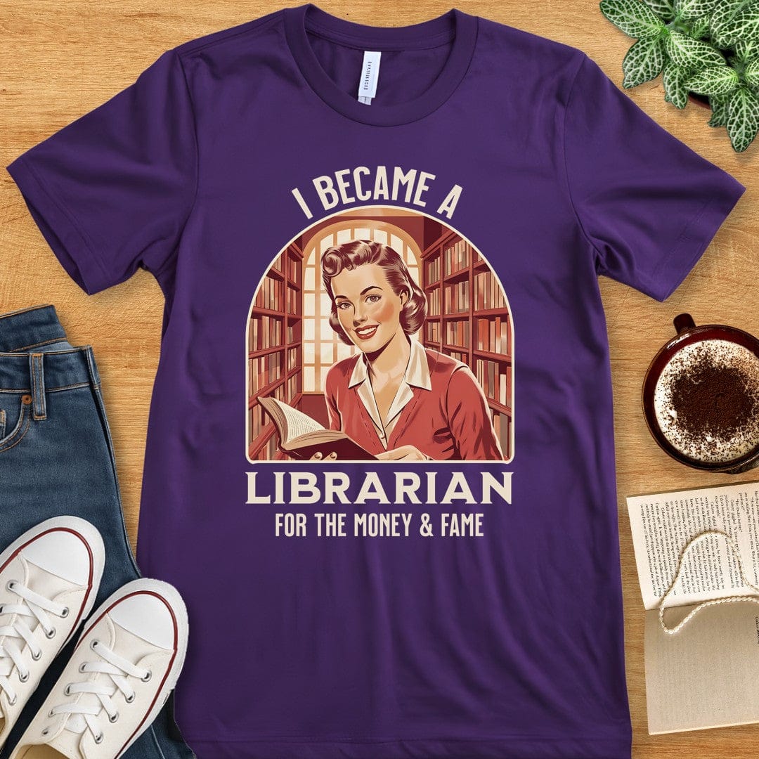 T-Shirt Team Purple / S Funny Librarian Shirt - Retro 50s