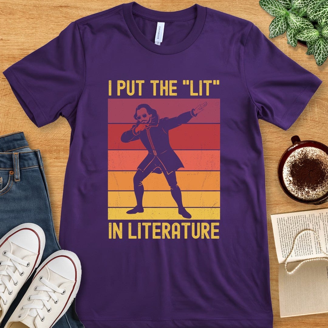 T-Shirt Team Purple / S Funny Shakespeare Shirt - I Put the "Lit" in Literature