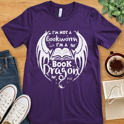 T-Shirt Team Purple / S I'm Not a Bookworm I'm a Book Dragon Shirt