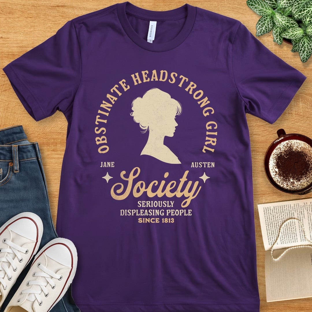 T-Shirt Team Purple / S Jane Austen Shirt - Obstinate Headstrong Girl Society