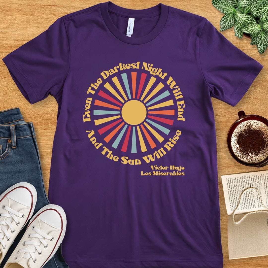 T-Shirt Team Purple / S Les Misérables Quote Darkest Night Shirt