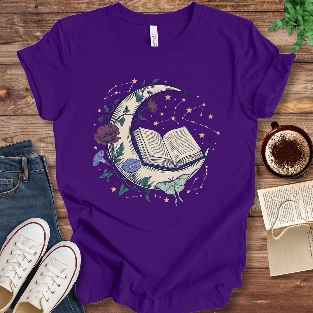T-Shirt Team Purple / S Luna Moth Book T-Shirt