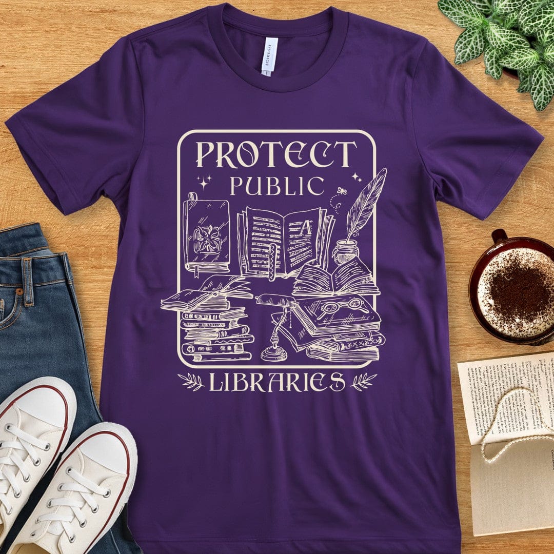 T-Shirt Team Purple / S Protect Public Libraries Shirt